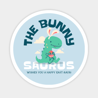 Happy Easter Cute Dinosaur Easter Egg Hunt Magnet